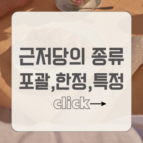 근담보의 3종류 | 포괄근담보, 한정근담보 특정근담보